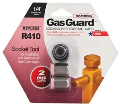 RectorSeal 86631 GasGuard 1/4 in. Pink Refrigerant Locking Cap Pack of 10