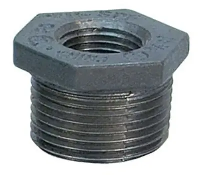 ANVIL 0818906851 1 x 1/4 in. Male x Female Black Malleable Iron Hex Reducing Bushing