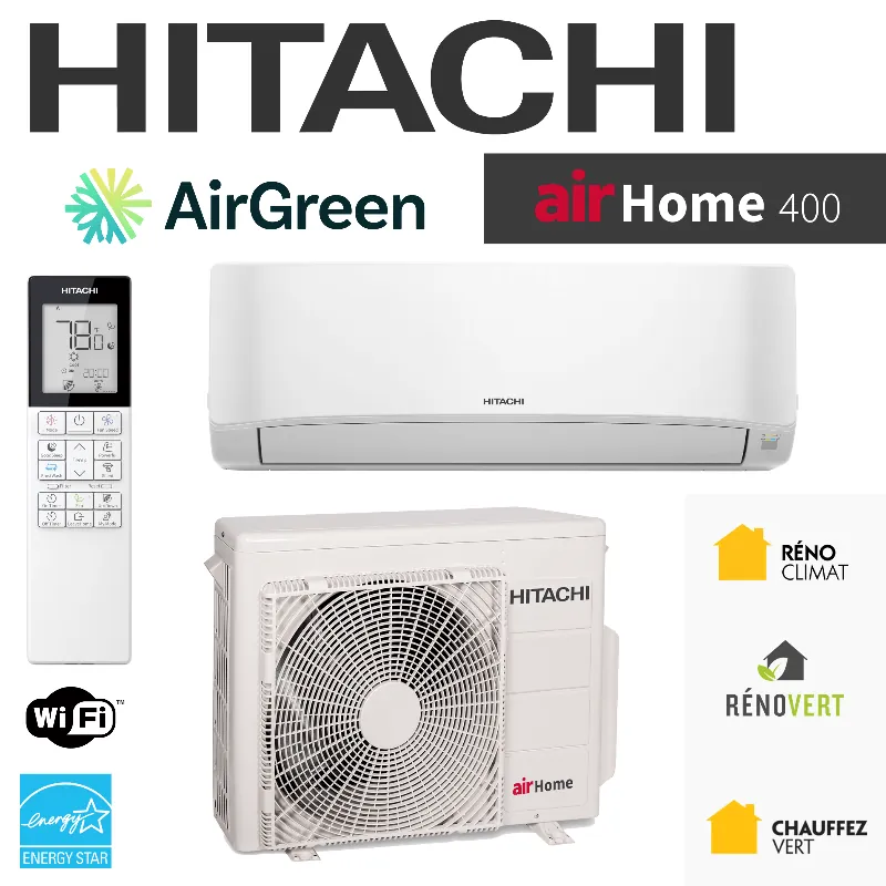 Hitachi RAC-DJ24WHAA 24000 BTU 18.3 SEER2 R-32 Mini Split Heat Pump Outdoor Unit