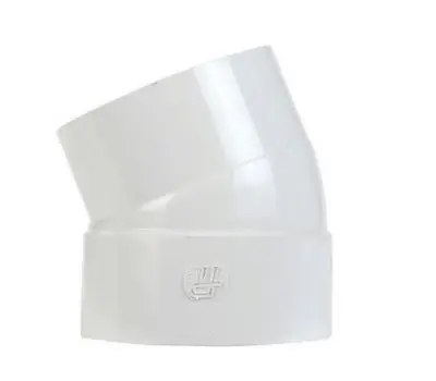 Westlake Pipe & Fittings P1714 4 in. Spigot x Hub PVC 22-1/2 Degree Street Elbow