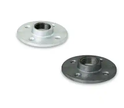 EVERFLOW BMFL0012 1/2 FNPT x FNPT Black Malleable Iron Floor Flange