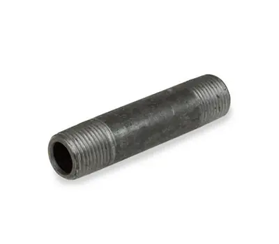 SMITH-COOPER 73NI8010020C Black Carbon Steel Seamless Nipple 1 x 2 in.