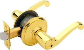 Schlage Lock F10-FLA-605 16-080 Passage Flair Lever Grade 2 Adjustable Backset