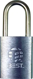 BEST ACCESS 11B772-L Brass Chrome Plated Padlock Non-Key Retained Small Format IC Prep Less Core Stainless Steel Shackle