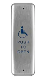 BEA INCORPORATED 10PBJ1 Push Plate 1.5in x 4.75in Jamb Logo and Text