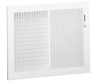 HART & COOLEY 6611208W 12 x 8 in. 2-Way Register with Multi-Shutter Damper