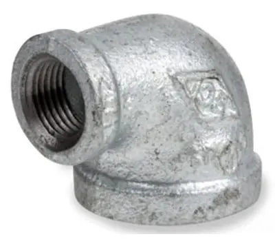 MATCO-NORCA ZMGLR0403 3/4 x 1/2 in. Galvanized Malleable Iron 90-Degree Reducing Elbow