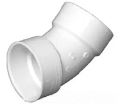 CHARLOTTE PIPE PVC003212400 14 in. Hub x Hub PVC DWV 45-Degree Ell
