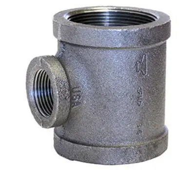 Anvil 0311050603 2 in. FNPT x 1-1/4 in. FNPT x 2 in. FNPT Galvanized Malleable Iron Reducing Tee