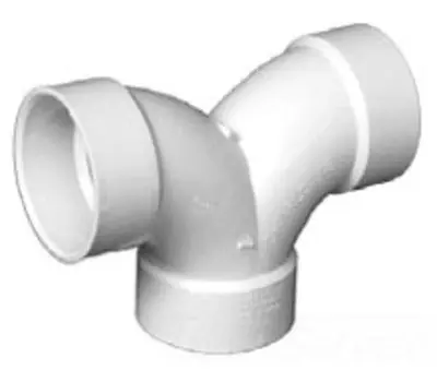 CHARLOTTE PIPE PVC 00327 0600 1-1/2 in. Hub x Hub x Hub PVC DWV Double 90-degree Bend