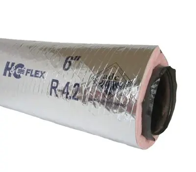 HART & COOLEY F2188X25 8 in. x 25 ft. R8 Black Polyester Flexible Air Duct