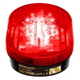 SECO-LARM SL-1301-SAQ/R 54 LED Strobe Light with 100DB Siren 9-24V AC/DC