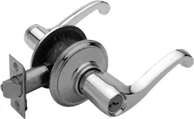 SCHLAGE LOCK F51A-FLA-626 Entry Flair Lever Grade 2 5-Pin C Keyway KA4 Triple Option Adjustable Backset 2-3/8 to 2-3/4