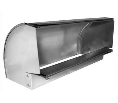 SOUTHWARK METAL 1040310 3-1/4 x 10 in. Galvanized 30 Gauge Steel Shortway 90-Degree Vertical Stack Elbow
