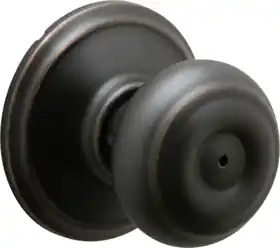 Schlage lock F40-GEO-716 16-080 Privacy Georgian Knob Grade 2 Radius Corner Adjustable Backset