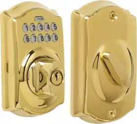 Schlage Lock BE365-CAM-505 Keypad Deadbolt Camelot 5-Pin C Keyway Grade 2