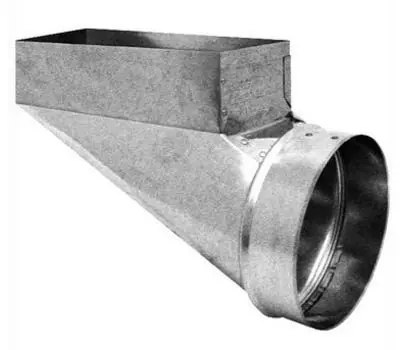 Southwark Metal PH3R4128 4 x 12 x 8 in 30 Gauge Galvanized Steel 45-Degree Right End Register Boot