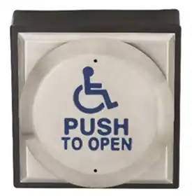 LOCKNETICS PPH-100-PL Push Plate w/Black Box SPDT