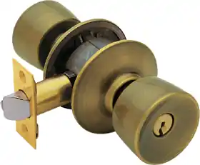 SCHLAGE LOCK F51A-BEL-609 16-211 Entry Bell Knob Power (Adjustable Backset 2-3/8 to 2-3/4)