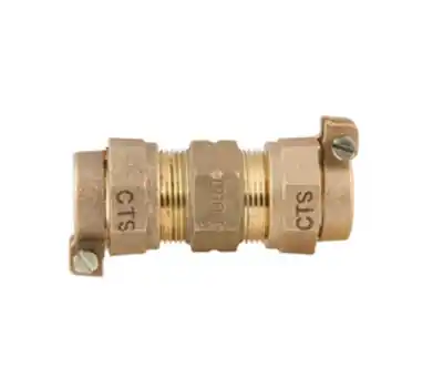 Ford Meter Box C44-44-Q-NL 1 CTS Quick Joint x Quick Joint Brass Straight Coupling Lead Free