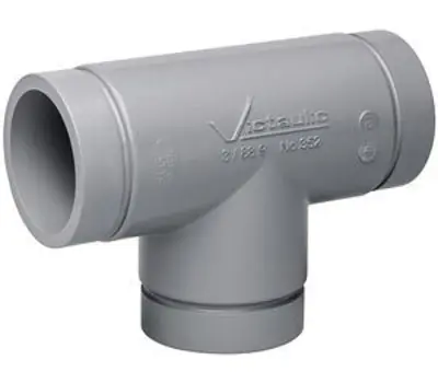 VICTAULIC FB7335400P PGS 300 2 in. Grooved x 2 in. Grooved x 1 in. Socket CPVC Reducing Tee