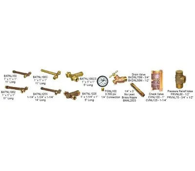 MERRILL MANUFACTURING TPBSSAT1002SN Brass Tank Tee Package with MPS3050 Pressure Switch Lead Free