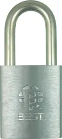 BEST ACCESS 21B722-L Brass Chrome Plated Padlock Non-Key Retained Small Format IC Prep Less Core Stainless Steel Shackle