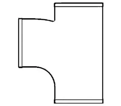 Tyler 007586 3 x 3 x 1-1/2 in. Cast Iron No-Hub Reducing Sanitary Tee