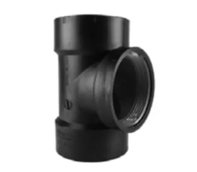 CHARLOTTE PIPE ABS004451200 4 in. ABS Flush Cleanout Tee
