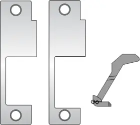 HES 852L-630 Faceplate 4-7/8in x 1-1/4in Replacement for Schlage L9000 Mortise Locks