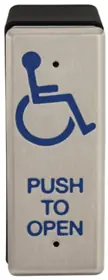 LOCKNETICS PPH-50 Push Plate w/Black Box SPDT Narrow