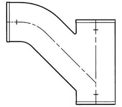 TYLER 008910 6X5 NO-HUB COMB Y&1/8 BEND