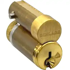 Schlage Lock 23-030S145606 Full Size Interchangeable Core Everest S145 Keyway 1-Bit 606/US4 Satin Brass