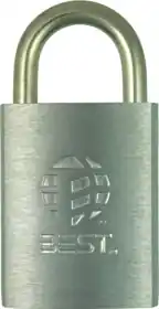 BEST ACCESS 11B72-L Brass Chrome Plated Padlock Non-Key Retained Small Format IC Prep Less Core