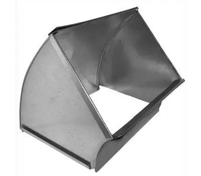 SOUTHWARK METAL 151210 12 x 10 in. S-Cleat and Drive 26 Gauge Galvanized Steel Shortway 45-Degree Vertical Trunk Elbow