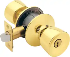 Schlage Lock F51A-BEL-605 16-211 Entry Bell Knob Grade 2 KA4 Triple Option Adjustable Backset