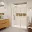 MULTI VENDOR KIT PARENTS EHTF655297610C-BK-CB SHOWER DOOR TYPE F 65.5X76 BLACK HDL ELIZABETH