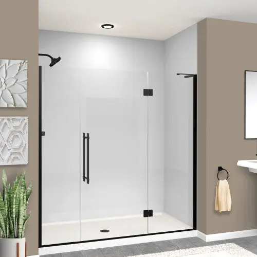 MULTI VENDOR KIT PARENTS EHTF725307610C-BK-MB SHOWER DOOR TYP-F 72.5x76 BK HDL ELIZABETH