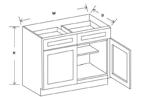 WOODBON GS-B42-D B42-D-FR01-LG BASE CABINET