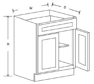 WOODBON WS-B24-D BASE CABINET