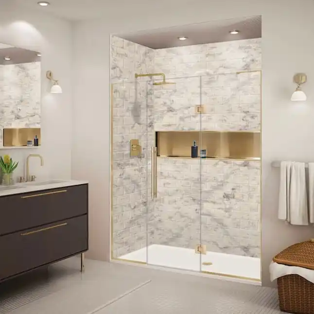MULTI VENDOR KIT PARENTS EHTF69277610C-BK-CB SHOWER DOOR TYP-F 69x76 BK HNDL ELIZABETH