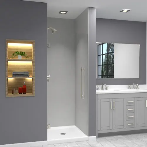 MULTI VENDOR KIT PARENTS EHTA287610C-BK-BS SHOWER DOOR TYP-A 28x76 BK HNDL ELIZABETH