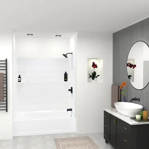 MUSTEE K-3060R-670WHT Tub/Shower Kit 30X60 RH White