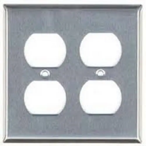 Mulberry Metal Products 97102 Receptacle Wall Plate 2 Gangs