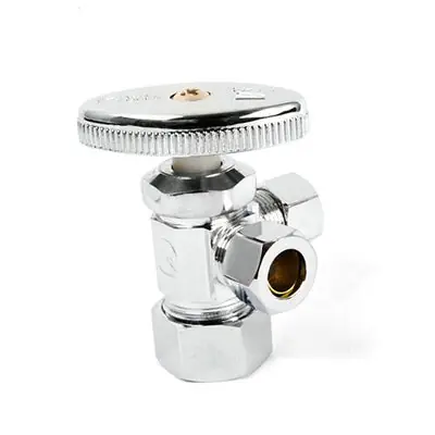 Everflow 76358PR-NL 5/8 Comp X 3/8 Comp X 3/8 Comp Dual Outlet Valve Boxed Lead Free