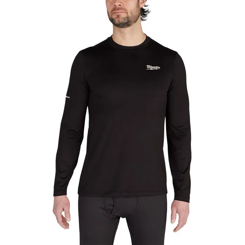Milwaukee 403B-M Men's Medium Black Workskin Thermal Underwear Crew Neck Base Layer