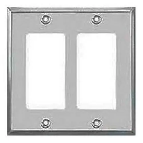 Mulberry Metal Products 97402 2G Sat-Ss Power Standard Square Gfi/Block Plate