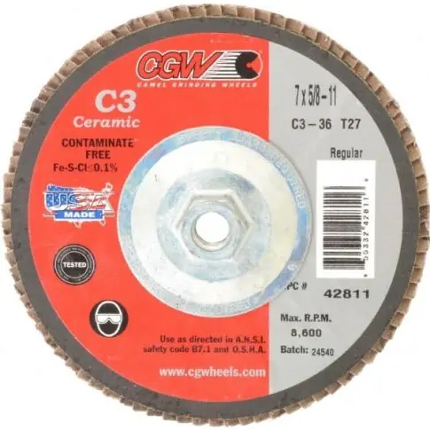 CGW Abrasives 42811 7 X 5811 C336 T27 Ceramic