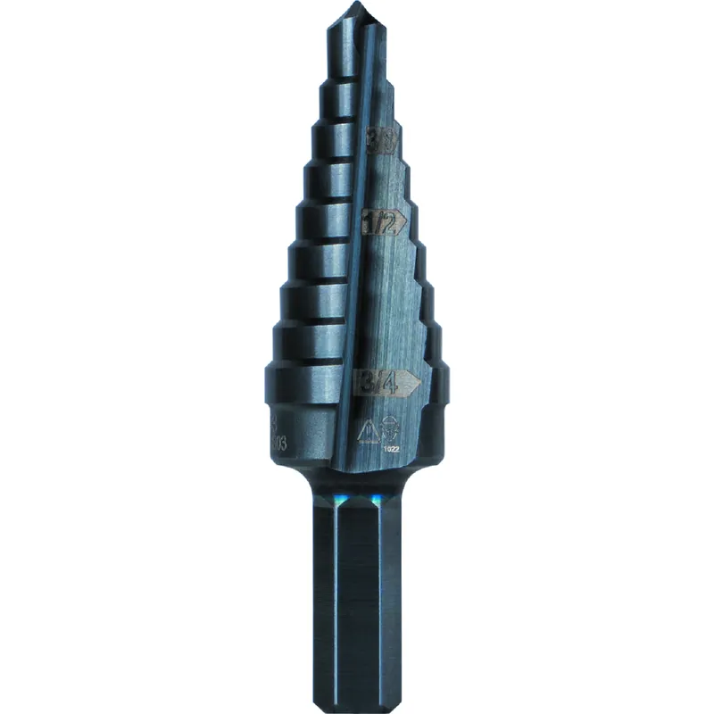 Klein Tools KTSB03 Step Drill Bit Double Fluted #3 1/4 to 3/4-Inch