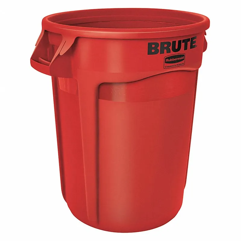 Rubbermaid Commercial FG263200RED Brute Container Without Lid 32G Heavy-Duty Plastic Red
